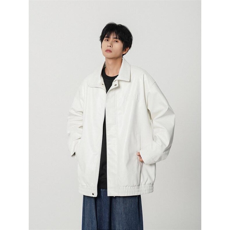 B225-W8634-P126-X158----50TC50PU--双面钢印纯色皮衣棉服，男装皮衣，电商B225