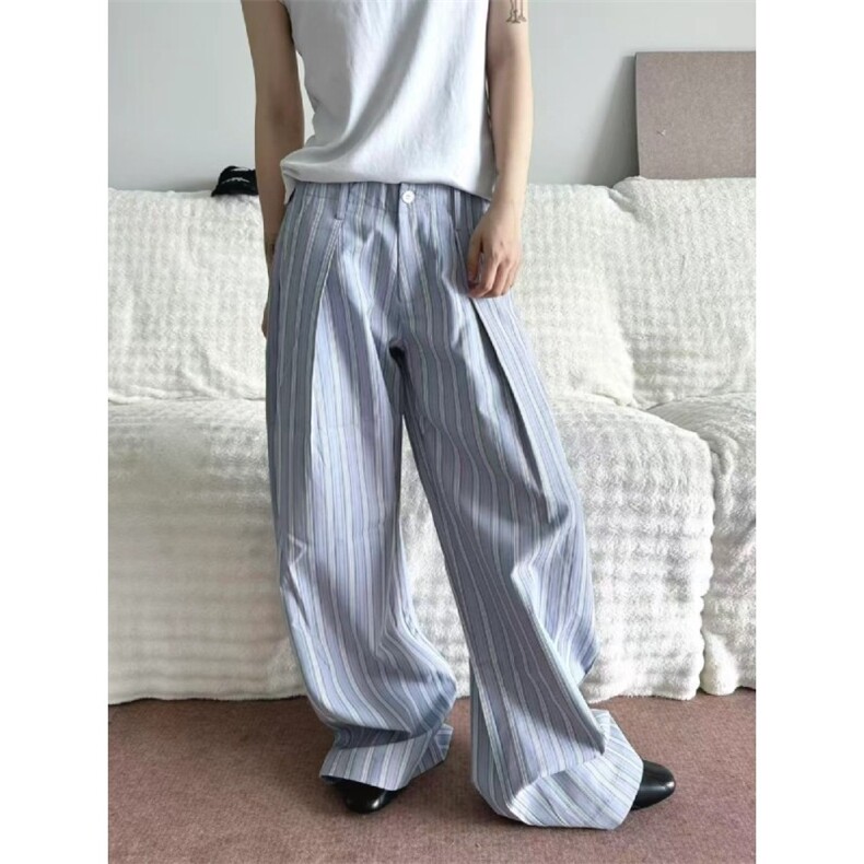 1506-1/KCK961/P56竖条纹裤度假海边条纹休闲裤居家长裤男女款,男装休闲裤,星座1506-1