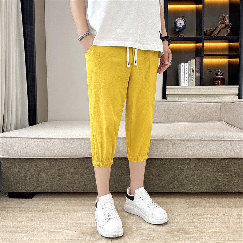 泡泡格夏季新款水洗短裤男休闲七分裤百搭休闲裤XZ310B-3-DK07,男装牛仔裤,星座310B-3