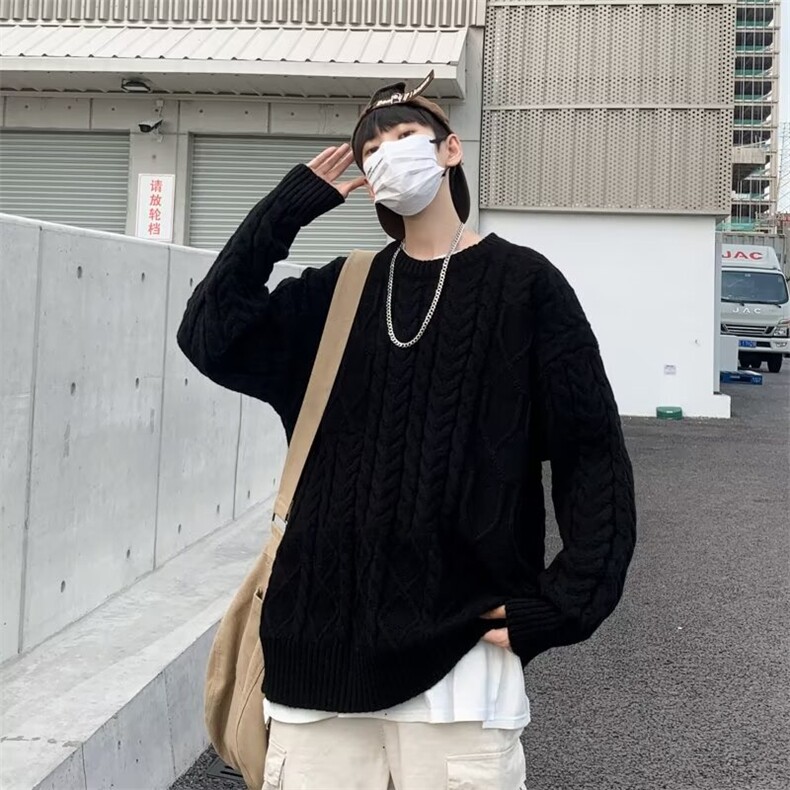 B306P50秋冬男装男生毛衣线衫时尚宽松男日系打底衫,男装针织衫/毛衣,星座512-6