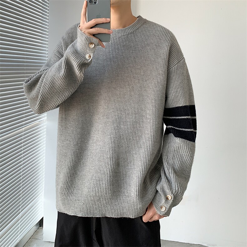 秋冬季新款毛衣男款宽松休闲时尚百搭圆领针织衫,男装针织衫/毛衣,星座410-6（原星座1304-1）