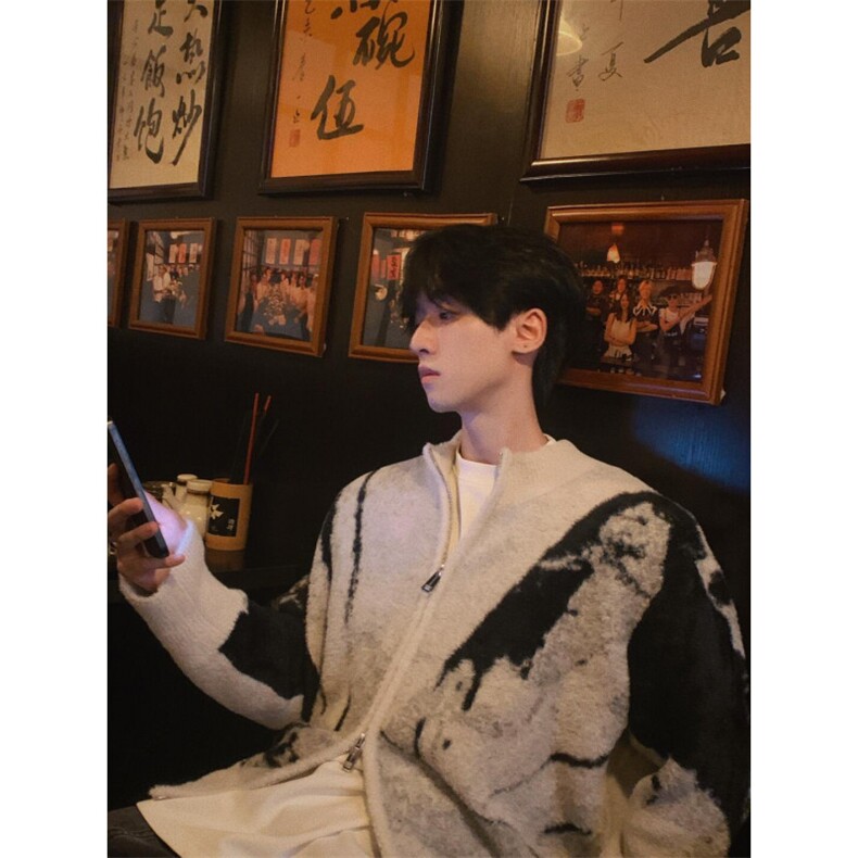 【有货】cleanfit撞色毛衣男高级痞帅开衫针织衫B06LL-特P68,男装针织衫/毛衣,星座1007（原301D）