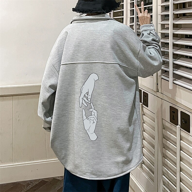 控58加厚加绒衬衫男大码长袖衬衣男外套HC79147-P38加绒款-P48,男装衬衫,电商A040