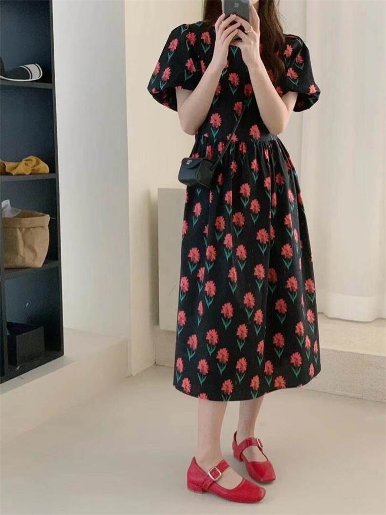 花朵连衣裙，女装连衣裙，欧妮卡蒂蔓