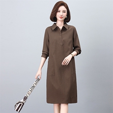 2026年春季休闲风Polo领连衣裙，女装连衣裙，文熹诺