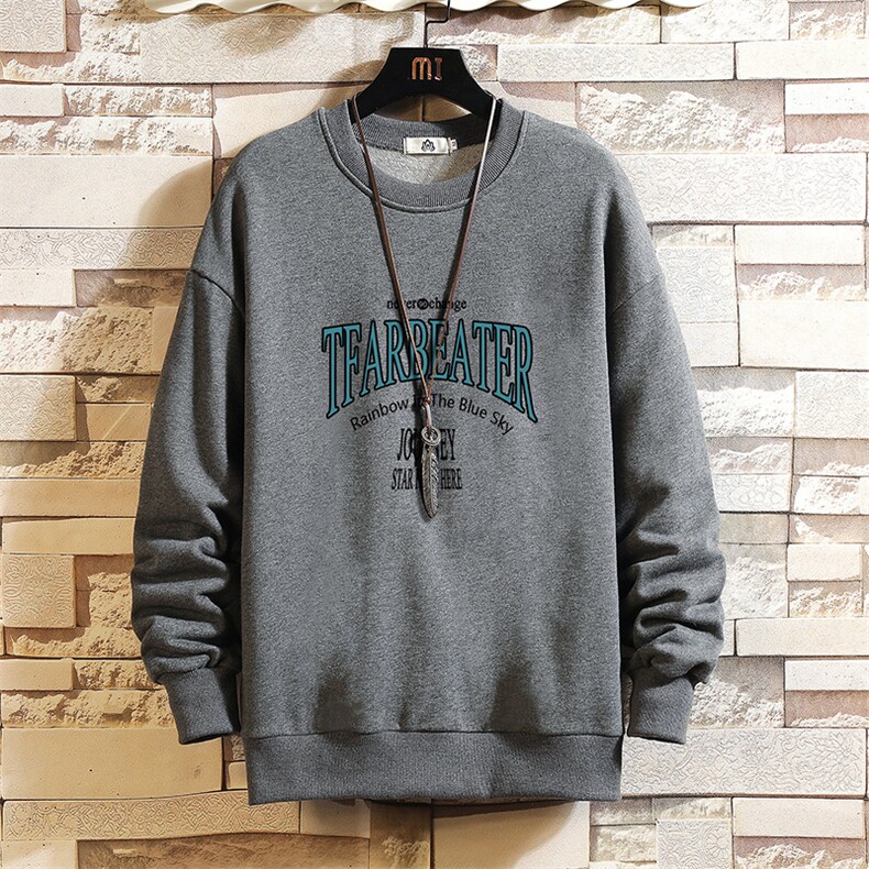 S6050-P35春季圆领卫衣男大码韩版宽松长袖外套男砖墙挂拍,男装卫衣,电商A040A