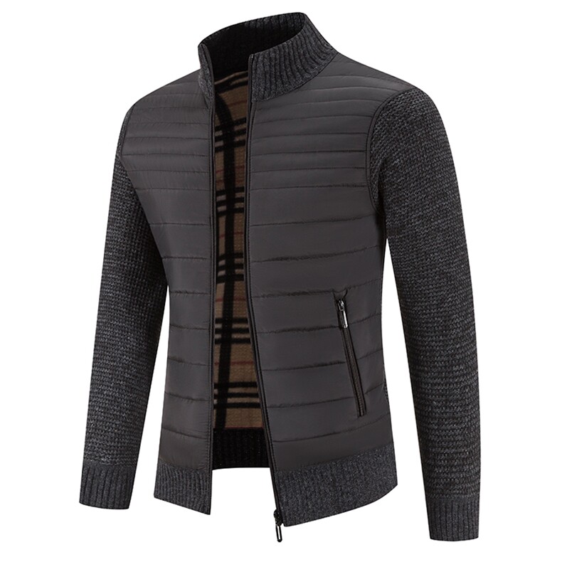 立领加绒加厚开衫男装6917,男装卫衣,星座1706
