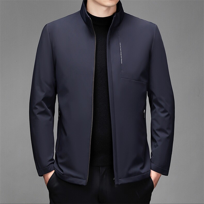 CKE1613钱塘2020-2商务休闲冬季厚款立领纯色中年男士羽绒服P340,男装羽绒服,钱塘207-2