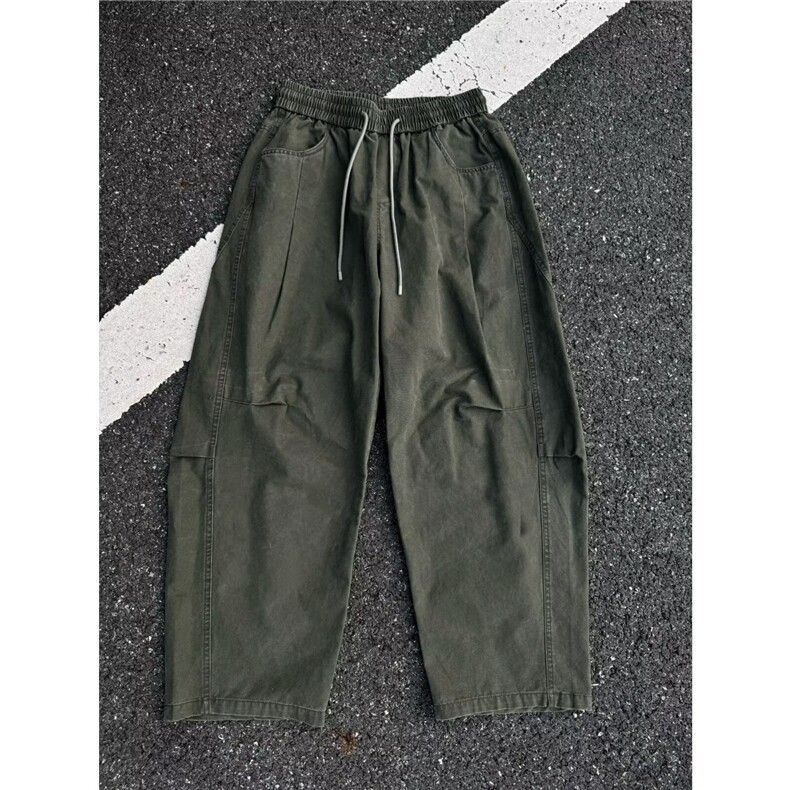 W10523-P50网图现货新款百搭水洗棉褶皱工装休闲裤高品质,男装工装外套,星座1608