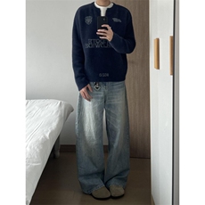 【有货】cleanfit马海毛v领毛衣高级感痞帅美式针织衫TQ01LL-P65，男装针织衫/毛衣，星座1007（原301D）