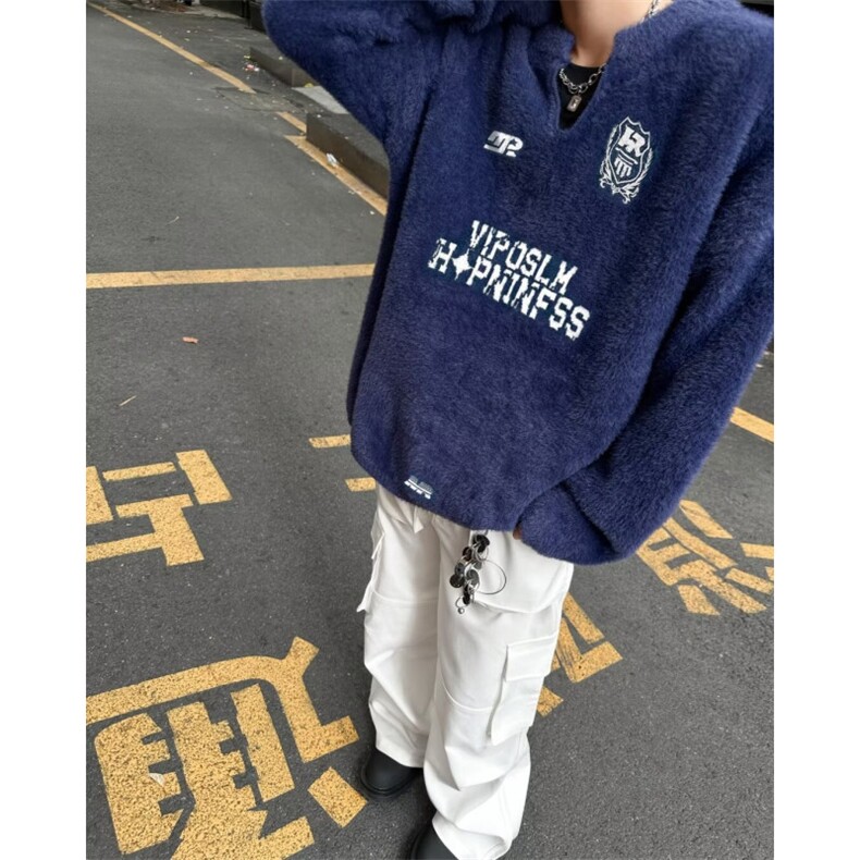 美式圆领毛衣男慵懒风休闲针织衫M6035P55,男装针织衫/毛衣,星座1116-2
