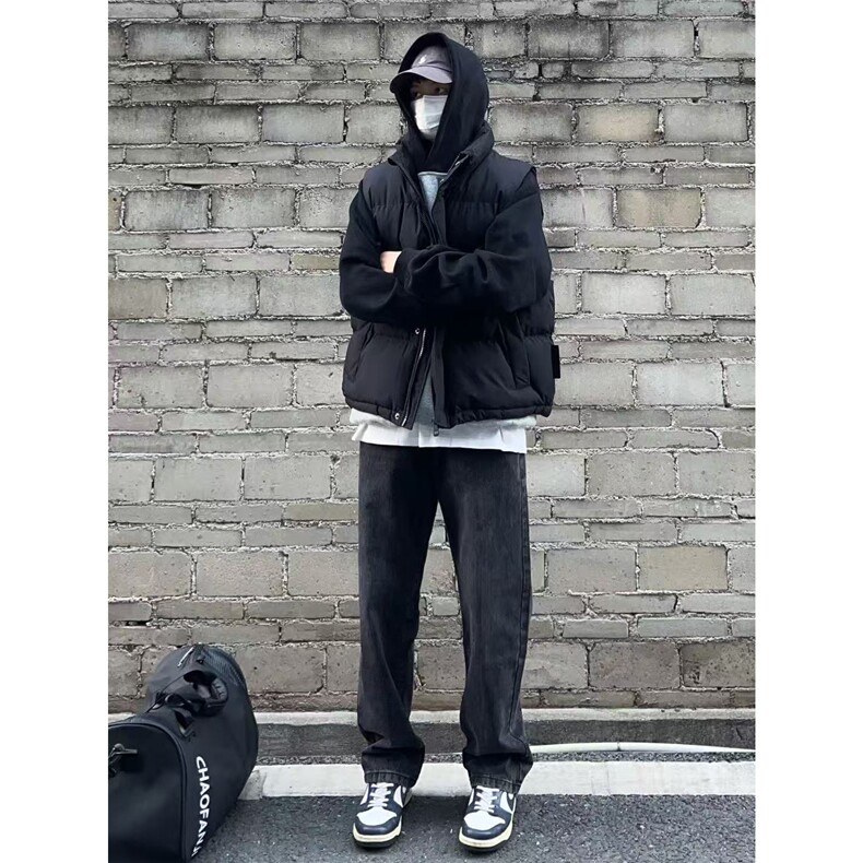 网T冬季叠穿无袖棉马甲保暖男士加厚棉服坎肩外套潮 MJ618-特P38图片
