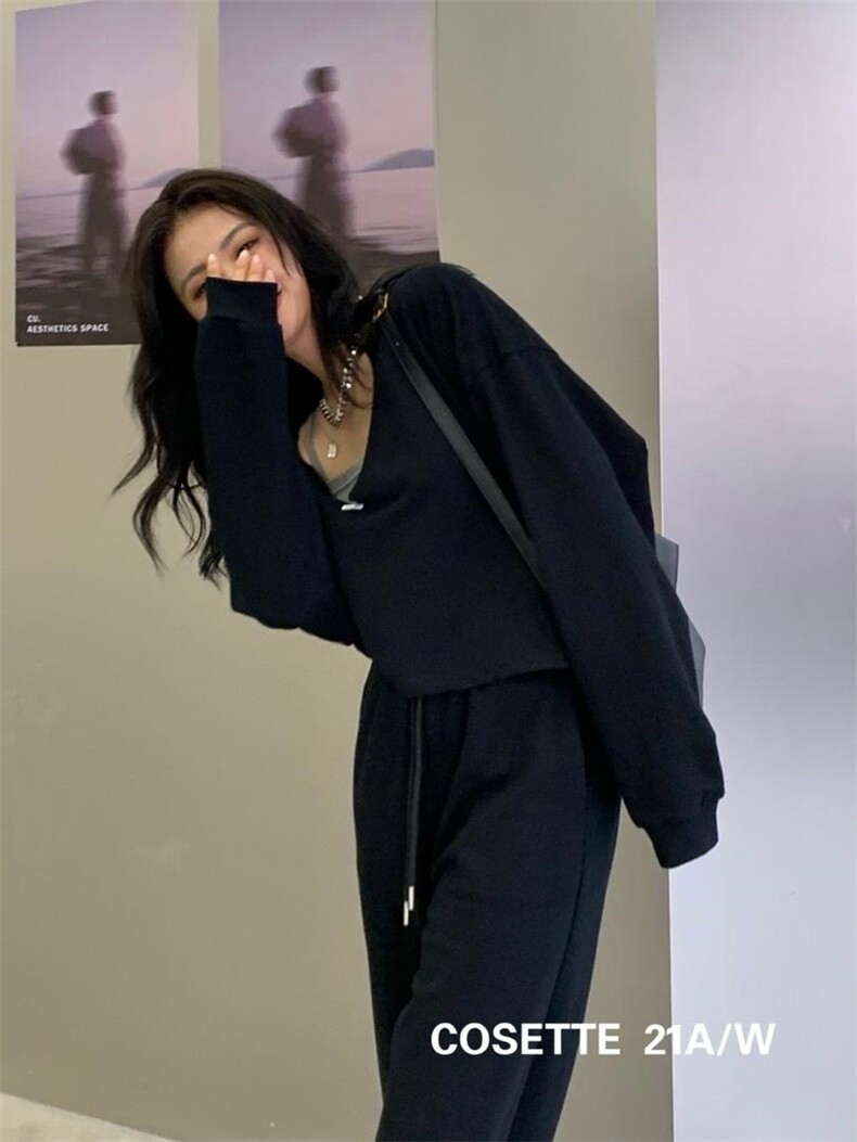 【现货】韩版假两件运动套装，女装职业装，cosette(4F)