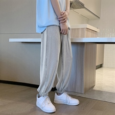2023夏薄款运动休闲裤男士冰丝新款潮流九分长裤 2011-特批32图片