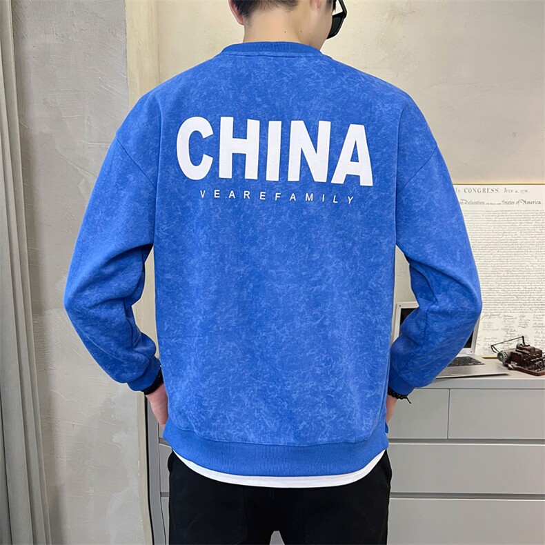 2024秋季新款大满花印花圆领宽松休闲卫衣男打底衫T2953-p65,男装卫衣,电商D303