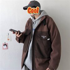 【】A003-HJ5051-P135秋冬拼接大口袋休闲棉衣几物1，男装夹克，电商A003