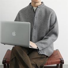 假两件男士针织衫开衫夹克外套2025秋新款休闲时尚上衣，男装针织衫/毛衣，星座914
