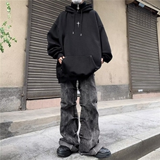 美式潮牌高街机能外套连帽衫卫衣男宽松社恐卫衣MY766-P40，女装短外套，星座1001-1
