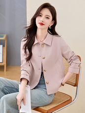 短外套女2026新款春季小个子纯色时尚简洁大气女士减龄通勤，女装短外套，恋慕依尚