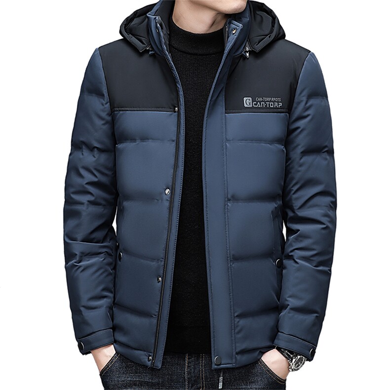 DZ003钱塘2020-3中年男士时尚休闲简约连帽冬季厚款羽绒服P210,男装羽绒服,钱塘207-3