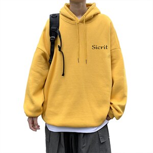 WY2098-P40 纯棉连帽卫衣男大码运动帽衫宽松薄外套男图片