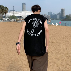 潮牌美式圈圈十字架短袖T恤男流行免烫街头圆领无袖上衣HB06P30，男装T恤，星座1116-2