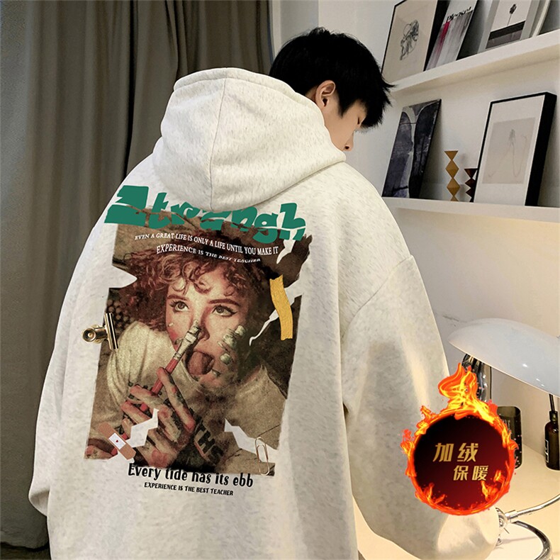 500克重磅秋冬美式加绒加厚卫衣外套DL1555常规特P35加绒特40,男装卫衣,电商A486