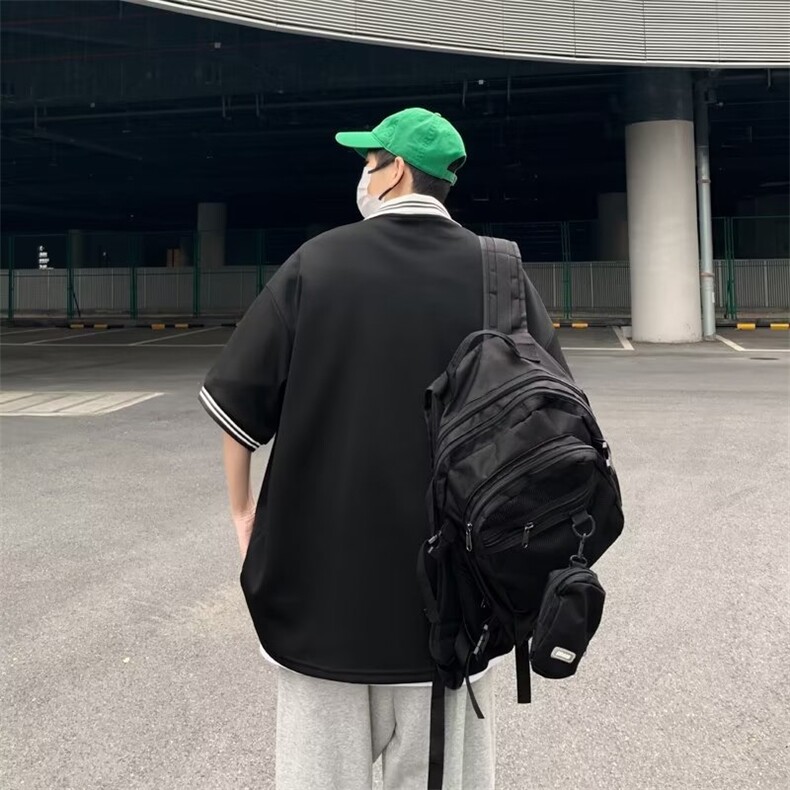 翻领短袖T恤男简约百搭休闲打底五分袖POLO衫T48P28,男装Polo衫,星座1116-2