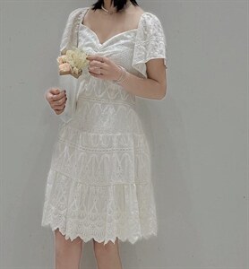 【现货】高级刺绣连衣裙图片