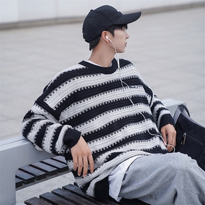 秋冬毛衣男韩版宽松日系针织衫ins港风慵懒线衣外套MY05535-P48图片