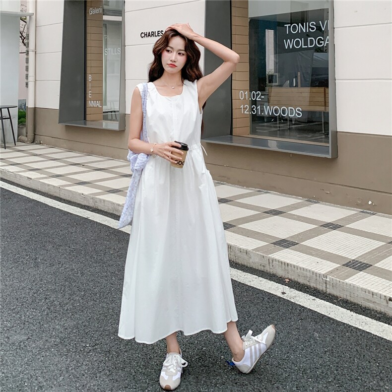 现货·2026夏装新款全棉时尚透气精致收腰女气质连衣裙，女装连衣裙，木子恋