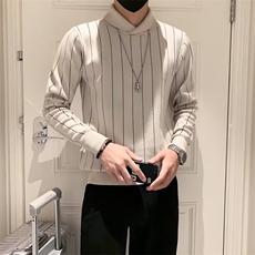 半高领毛衣男秋冬季修身潮流长袖针织打底衫高级感纯色毛线衣S539，男装针织衫/毛衣，星座1116A-2（原606A-1）