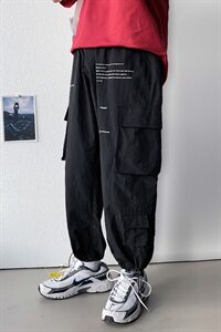 【】A003-HK7115-P60夏装新款收脚宽松九分裤 港风1图片