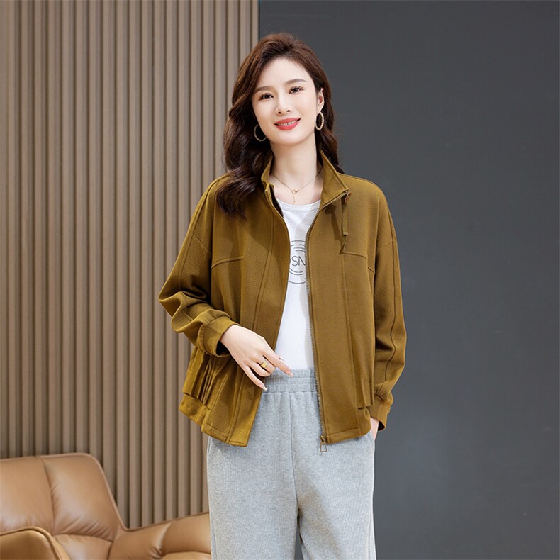 现货2023春装新款简约百搭休闲外套,女装短外套,深水步
