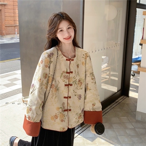 现货2D078-F8136-P165K248撞色新中式风外套图片