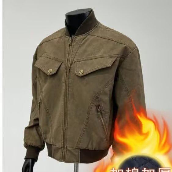 春秋痞帅外套男高街潮牌港风原宿风韩版潮流宽松加棉夹克,男装夹克,四季星座505