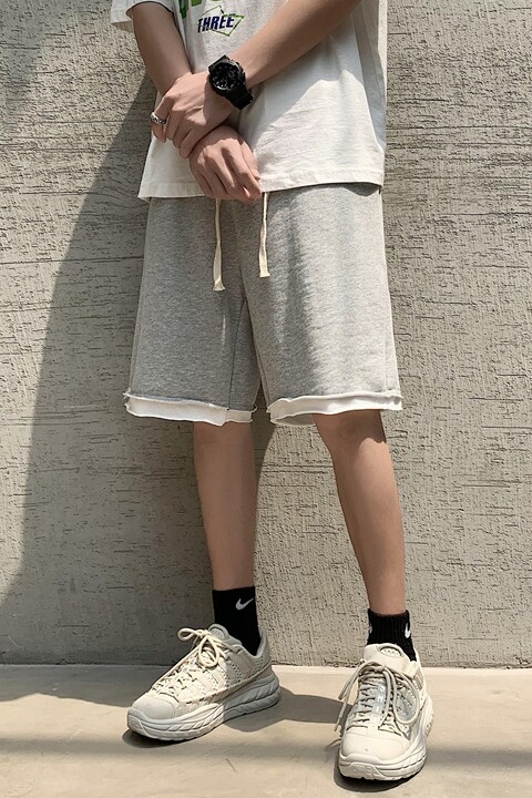 夏季新款短裤男韩版潮流港风卫裤宽松运动裤男女五分裤L,男装休闲裤,星座1008