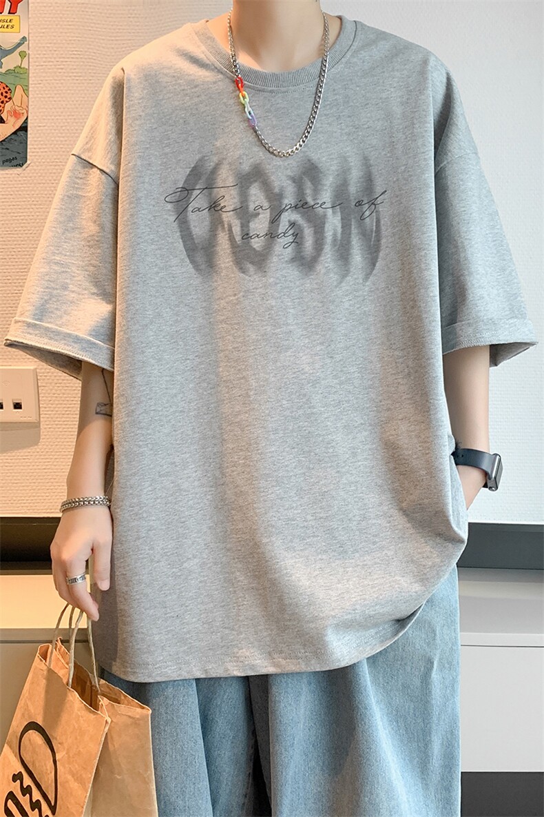 已注册/夏季内景纯棉美式重磅青年短袖T恤男宽松打底DT00094/P25,男装T恤,电商B316
