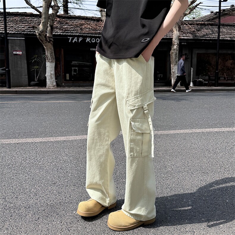 现货！口袋伞兵工装裤男女直筒宽松街头休闲Vintage长裤1220/p58,男装休闲裤,电商B381-2
