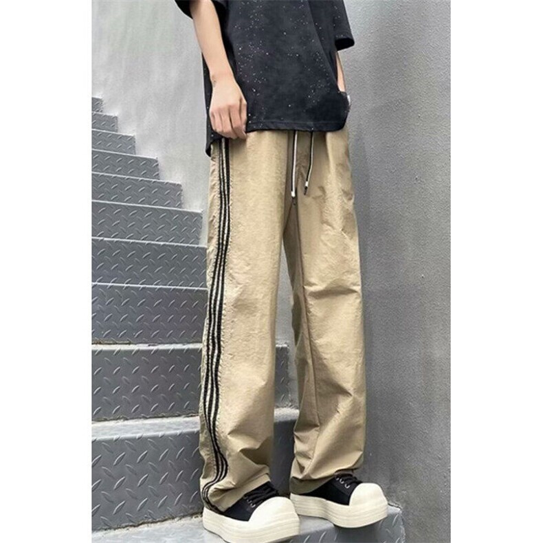 春夏季织带三条杠直筒户外运动裤透气速干宽松休闲裤男KZY10,男装休闲裤,星座1116A（原606A-3）