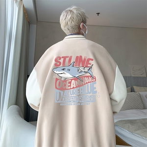 摇粒绒棒球服男大码开衫卫衣男夹克 BF86331-P65图片