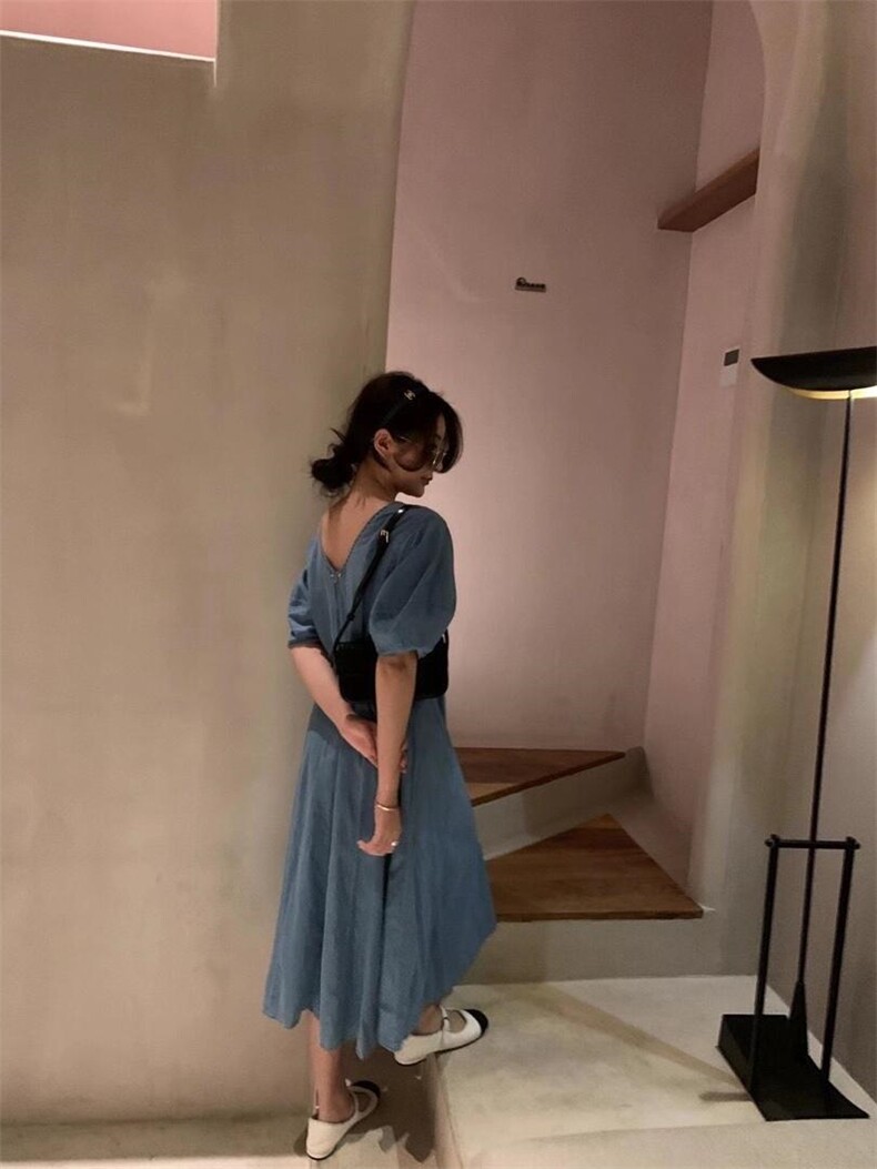 【现货】夏季新款韩系高品质天丝牛仔连衣裙，女装连衣裙，1+9