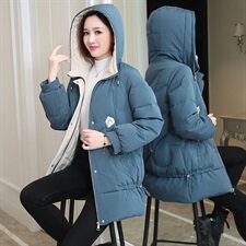 2020冬装新款加绒保暖百搭连帽棉衣/棉服，女装棉衣/棉服，姿萝菲