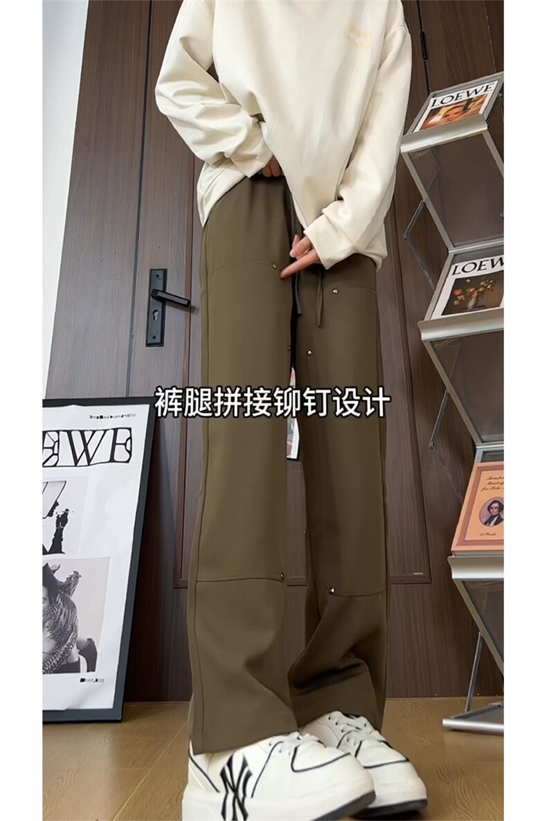 抖音2026春季美式伐木裤男垂感休闲西裤A423P55,男装西裤,电商A309