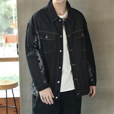 2022春季男士大码牛仔夹克宽松百搭牛仔外套牛仔衣JK814-P68，男装工装外套，星座1103-1