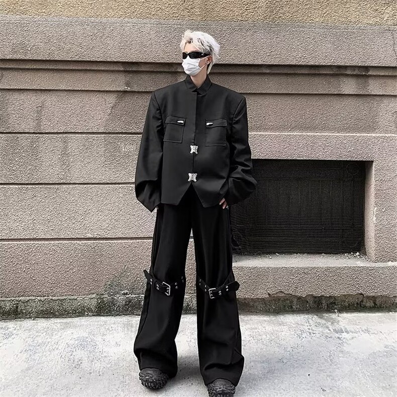 潮复古高街做旧外套男款春秋hiphop美式夹克宽松情侣,男装夹克,星座716-3