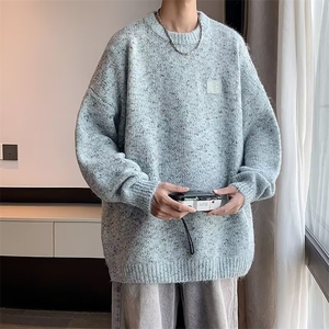 2024新款男毛衣针织衫秋冬小清新打底衫套头圆领日系休闲保暖毛衫图片