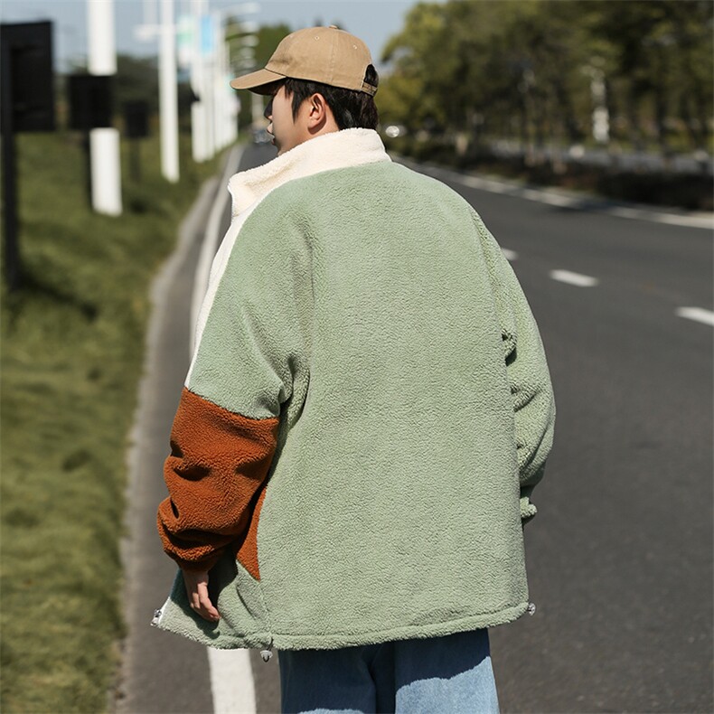 新款冬季加绒加厚棉衣羊羔绒潮流大码外套青少年男装MY105P95,男装棉衣,电商A086