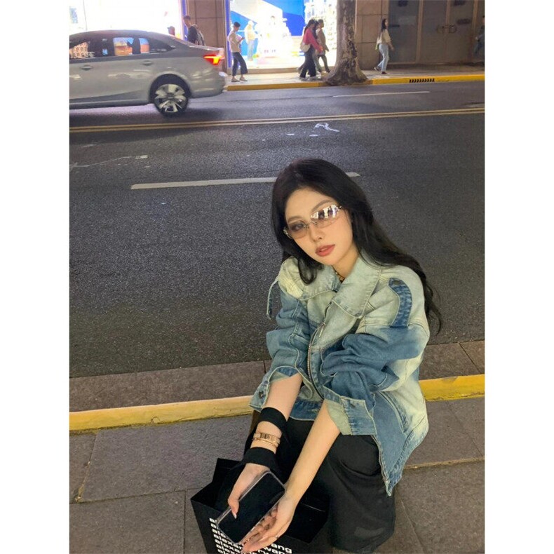 网络图现货牛仔外套复古水洗做旧宽松休闲夹克R2066-P88,男装工装外套,星座1005-4