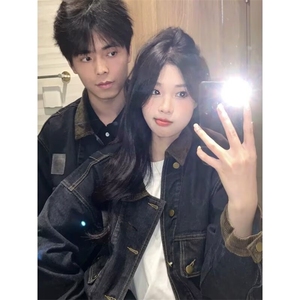 WE1872-P75 美式港风牛仔外套男女秋季做旧灯芯绒图片